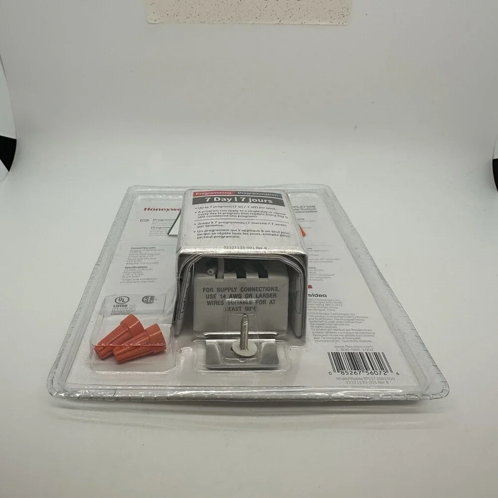 Honeywell Home RPLS730B 7-Day Programmable Light Switch Timer White Neutral Wire
